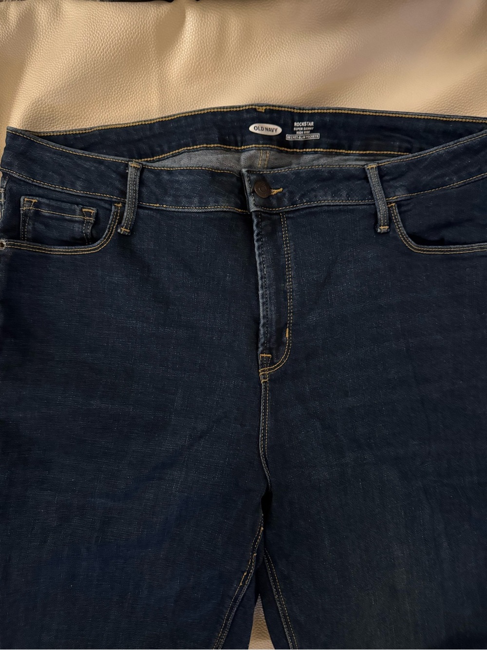 Old Navy Rockstar Super Skinny High Rise Women'sJeans - Dark Blue - Picture 3 of 6